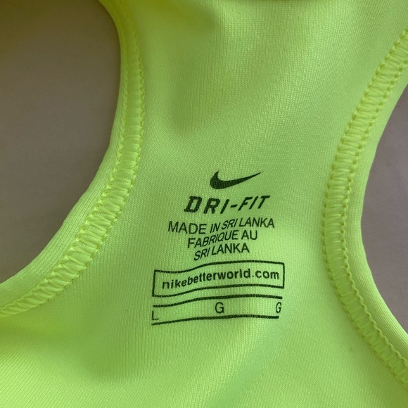 Neon Nike Pro Dri-Fit Sports Bra - Picture 3 of 3